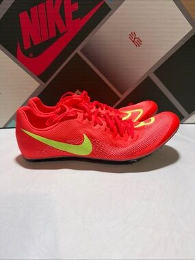 Nike Zoom Ja Fly 4 Track Field Spikes Crimson Volt Men's Size 9.5